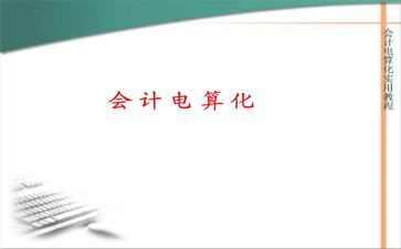 电算化实训的心得体会8篇